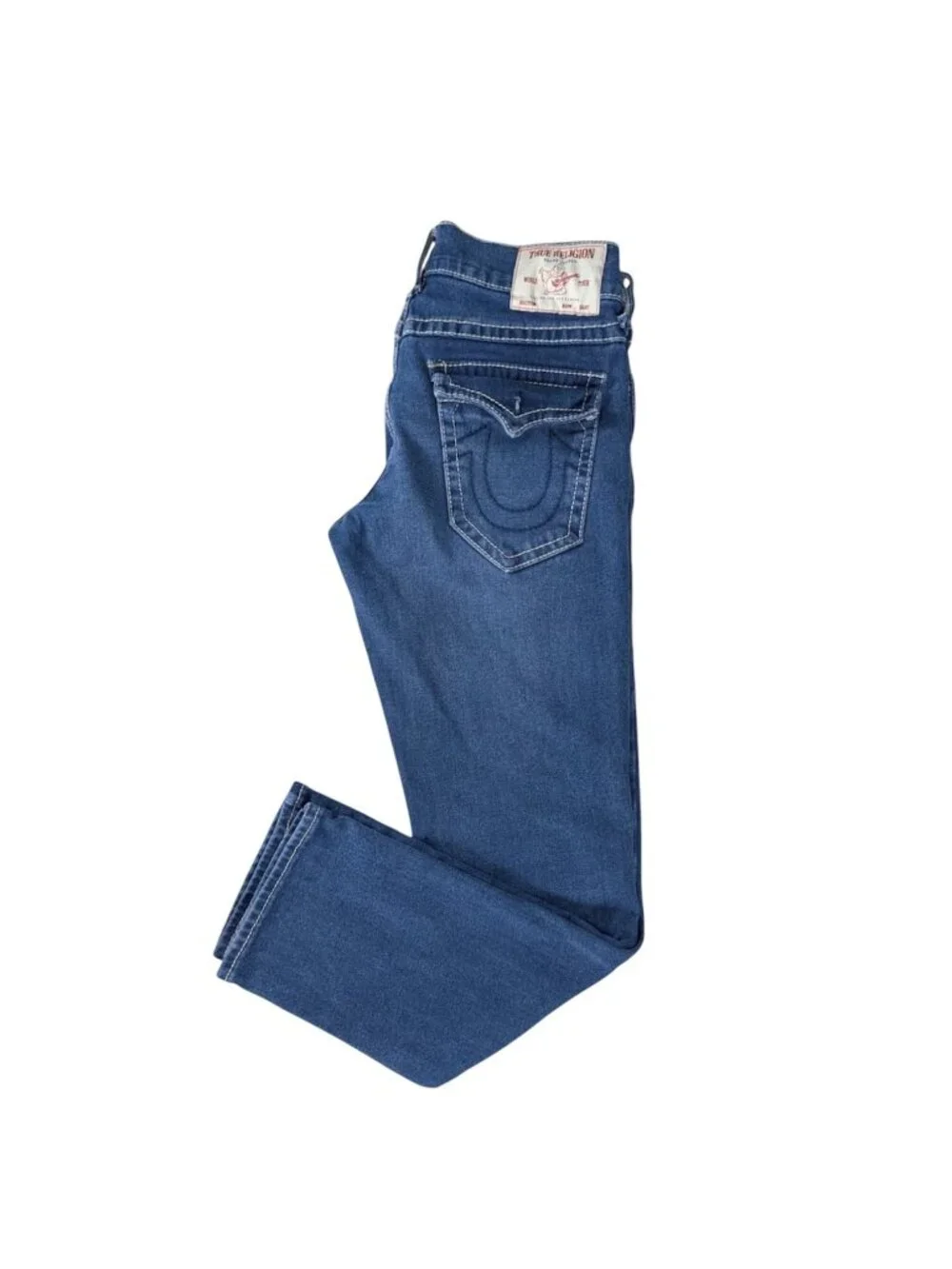 True Religion Geno Big T Flap Relaxed slim jeans in blue men's size 31
